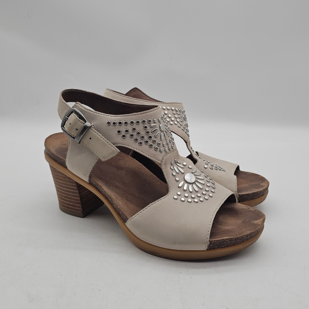 Dansko Deandra Studded Leather comfort Sandals Taupe Women‎ 39 - US 9